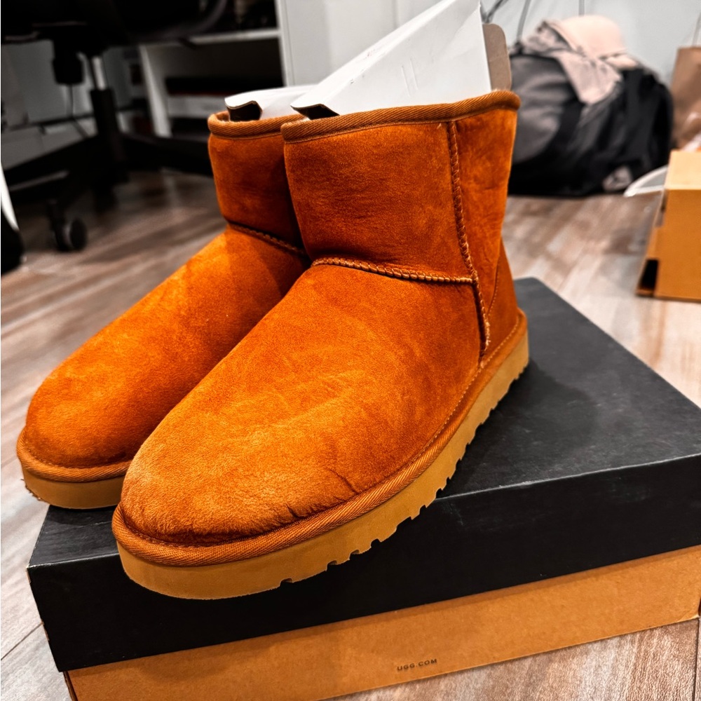 UGG Chestnut Suede Ankle Boots